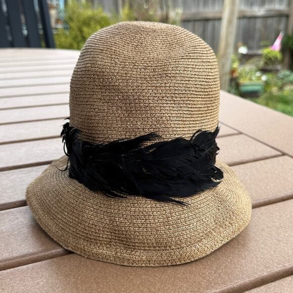 Eugenia Kim Feather Trim Straw Hat main image 5